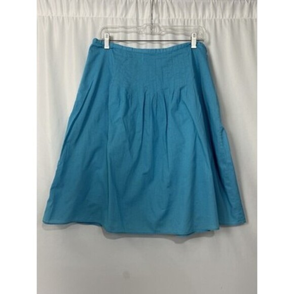 Talbots Dresses & Skirts - Talbots Women's Size 16 Pleated A-Line Skirt Turquoise Blue Midi Knee Length